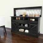 Suavir 52 farmhouse Buffet Cabinet Sideboard Cabinet goblet Holder power Outlets