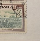 Jamaica 1938-52 1s Green   Purple-brown Repaired Chimney Used Sg 130a Cat   120