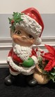 Vtg Ceramic Atlantic Mold Santa Elf Christmas Smiley Boy Hand Painted 11  1970s
