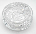 Vintage Cut Glass Powder Trinket Vanity Jar