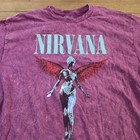 Mens Nirvana Utero Pink Acid Wash Unsiex Adult T Shirt Size Large