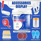 Tub And Tile Refinishing Kit - 35oz Semi-gloss White Tile Paint With Tools For B