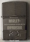 Zippo Armor Harley Davidson Black Ice Lighter With Logo  29165  New In Box