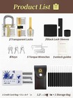 37 Pick Waterproof With Stainless Steel Keys Long Lock Set Waterproof3  Black 
