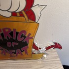 Disney Rare Halloween 24   x29    Donald Duck Devil Trick Or Treat Light Up Stand
