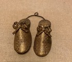 Antique Match Holder Safe Pair Of Shoe slippers Brass Wall Hanging