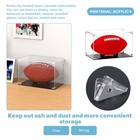 Football Display Case Acrylic Football Holder With Lid And Black Base Clear4370