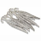 10 Metal Bookmarks - Small Silver Feather - Custom Bookmark Set - Book Lover