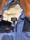 L l bean Outdoor Outfitters Blue navy Hooded Nylon Windbreaker Jacket Sz M