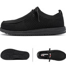 Larnmern Steel Toe Shoes Men Slip On Lightweight Work Sneakers Loafers Non-slip