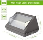 80w Outdoor Led Wall Pack Light 5000k Replace 400w Mh Dusk-to-dawn Ul Dlc Listed