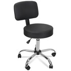 Black Facial Massage Hydraulic Rolling Swivel Stool Salon Spa Tattoo Chair