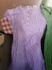 Womens Lot Of 2 Vintage Rayon Button-front Dresses Perfect Condition Size Large