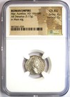 Marcus Aurelius Silver Roman Ar Denarius 161-180 Ad - Certified Ngc Choice Au