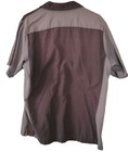 Red Kap Work Shirt L  Motorcycle Mechanic Technician  Uniform Gray Short Sleeve 