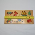 Simplex Toys Peg Puzzle Toddler One Size Tan Good Vintage Wooden Animals Holland