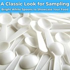 Disposable Mini Tasting Spoons Bulk Pack  White Bpa-free Plastic By Avant Grub