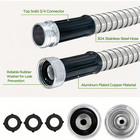 Stainless Steel Garden Hose 25-150ft Flexible Metal Hose No Kink W spray Nozzle