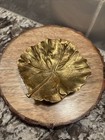 1951 Vintage Virginia Metalcrafters 3-58 Ginko Leaf Tree Heaven Brass Dish Tray