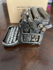 Retro Miniature 2  Resin Vintage Typewriter Figurine With Quartz Clock Nib