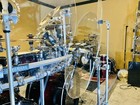 Crystal Clear Acrylic Drum Kit Baffle - Muffles Live Recording Sound