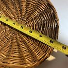 Vintage Small Flower Gathering Basket willow Wicker 8 In vanity french Country