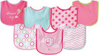 Baby Cotton Terry Bibs Waterproof Peva Back Hook Closure