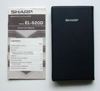 Sharp El-520d Scientific Calculator Vintage Calculator W case And Instructions