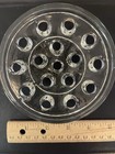 Vintage Clear Glass Flower Frog  16 Holes  5  Diameter