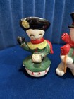 Vintage Christmas Snowman And Snow Lady Japan Salt And Pepper Shakers 5   