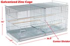 Lot-4 No Rust Galvanized Bird Finch Breeder Breeding Cages Center Divider Stand