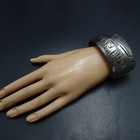 Barry Herem Sterling Silver Pacific Northwest Coast Cuff Bracelet Eagle Totem