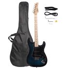 Glarry Gst 39  Maple Electric Guitar Kit W  Bag   Accessories Beginner - Blue