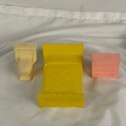Vintage Marx Red Plastic Dollhouse Furniture  Mid Century Modern Mcm  Lot Of 9