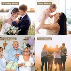 Small Photo Album 4x6 Picture Album Holds 24 Horizontal Photos Linen Fabric C   