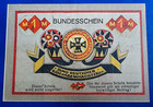 Hamburg Notgeld 1 Mark 1921 Bund Kriegsbesch  digter E v  Germany  30159 
