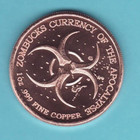 Zombucks   world Series    7  Coin Set  1 Oz Copper Rounds  New