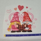 Gnome Love Iron-on Transfer Neon Hearts Valentine s Day Plaid Diy T-shirt Pillow