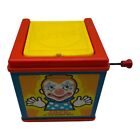 Vintage 1971 Mattel Clown Jack In The Music Box Pop Goes The Weasel Needs Repair