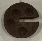 Vintage Cast Iron Platform Scale Round Slotted Balance Beam Weight