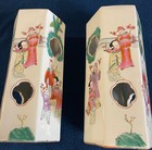 Antique Chinese Hand Painted Famille Rose Porcelain Hat Stands  11   Pair