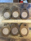 Vintage Wooden Wood Coaster Set Stacking Cork Mcm Mid Century Modern 7 Piece