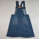 Levi   s Girls Size S 7 8 Denim Overall Dress Blue Jean Jumper Pinafore Stretch