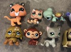 Littlest Pet Shop Lps Lot 9 Figures Included Grey Short Hair Cat Dogs Etc