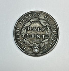1835 Classic Head Half Cent Vf  Details With Hole