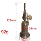 Antique Brass Cigar Pipe Oil Lighter     Tabletop Gear Style  French Vintage Decor