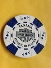Harley Davidson Poker Chip  panama  Republic Of  Panama  Old Style White