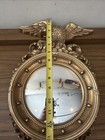 Vtg Syroco 4410 Federal Eagle Convex Bullseye Gold Wall Mirror Americana Usa 16 