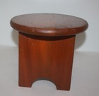 Solid Wood Step Foot Stool Oval Top