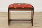Art Deco Vintage Upholstered Poplar Vanity Bench Or Stool  53305